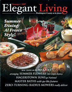 Artist blacksmith Lee Badger in Elegant Living magazine