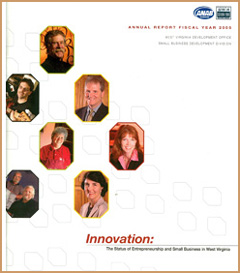 Artist blacksmith Lee Badger in the WV Small Business Development Corporation Annual Report