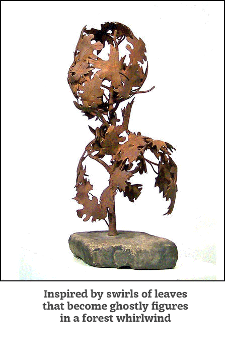 artist blacksmith sculpture by lee badger waldgeist