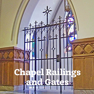 Artist-blacksmith eccliastical ironwork chapel gate