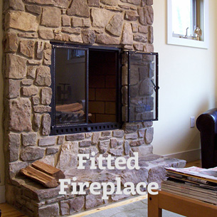 Artist-blacksmith inset and fitted fireplace doors