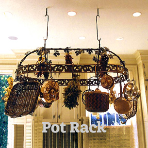 Artist-blacksmith french pot rack