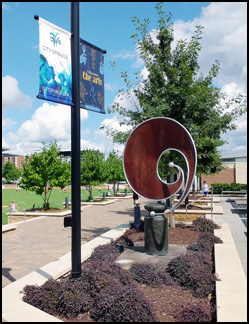 Artist-Blacksmith sculpture in Decatur, IN