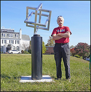 Artist-Blacksmith sculpture in Riverdale Park, MD