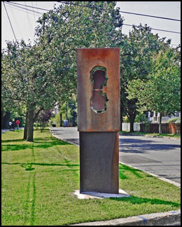 Artist-Blacksmith sculpture in Decatur, IN