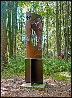 Artist-Blacksmith sculpture in Stevens Point, WI