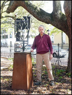 Artist-Blacksmith sculpture in Decatur, IN