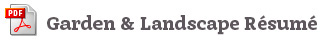 Link to Garden and Landscape resume
